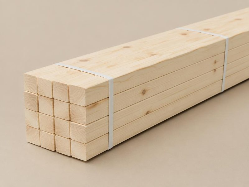 Bundle of kiln-dried PAR pine brandering